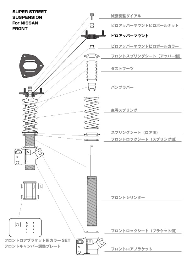D-MAX Front Pillow Ball Upper Mount (Nissan, SUPER STREET)