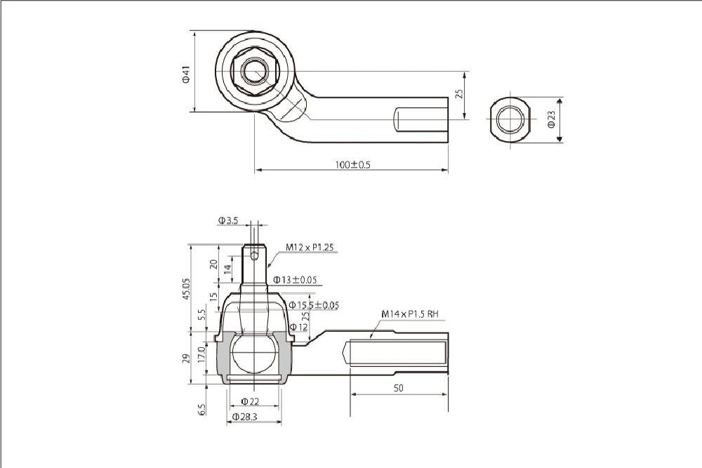 D-MAX D1SPEC Tie Rod End, Offset Version (S14 Chassis)