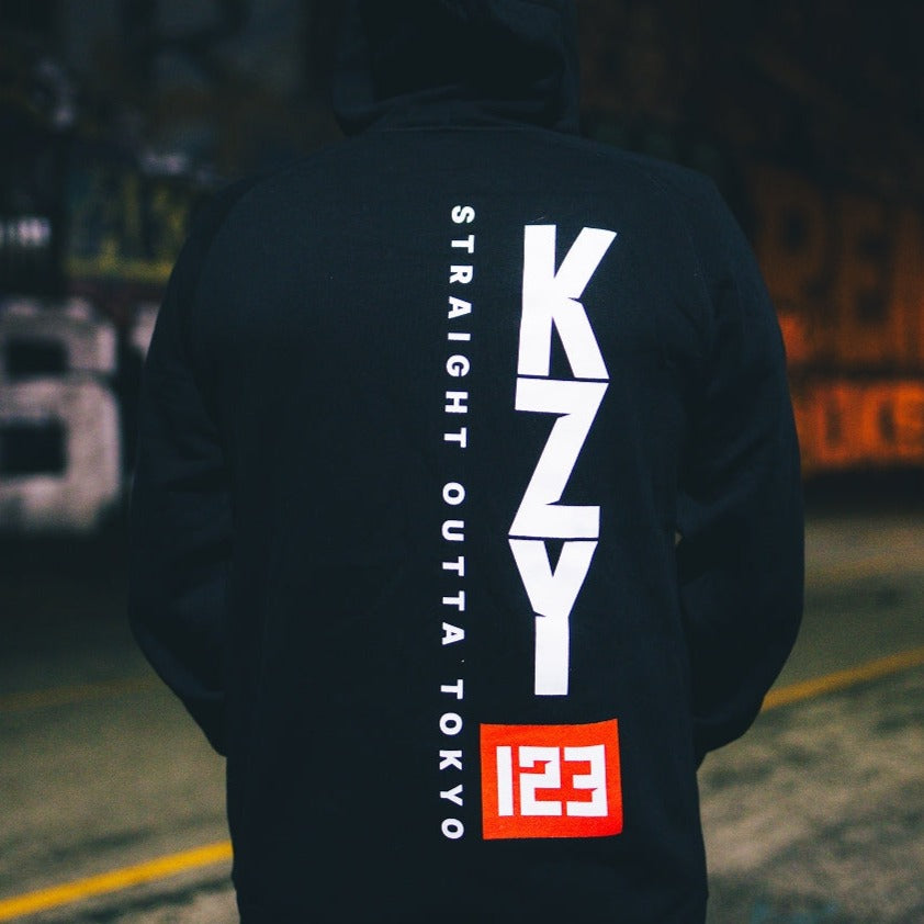 "KZY123" Heavyweight sweatshirt - BLACK