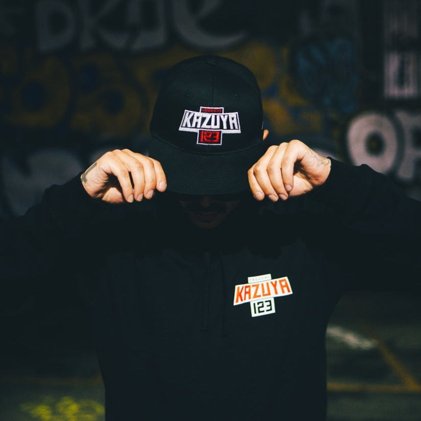 "KAZUYA123" Snapback Flat Bill Cap