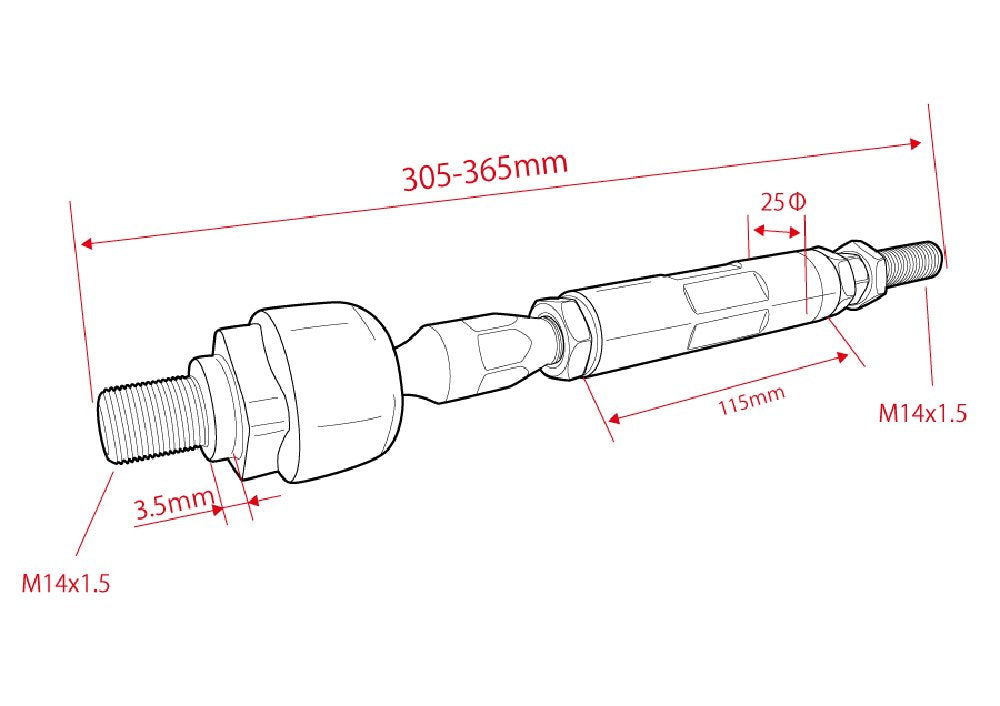 D-MAX D1SPEC Reinforced Tie Rod Type R (JZX)