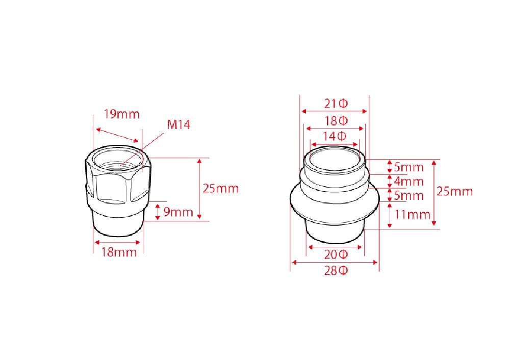 D-MAX Front Pillow Ball Upper Mount Collar & Nut Set (D1 SPEC)