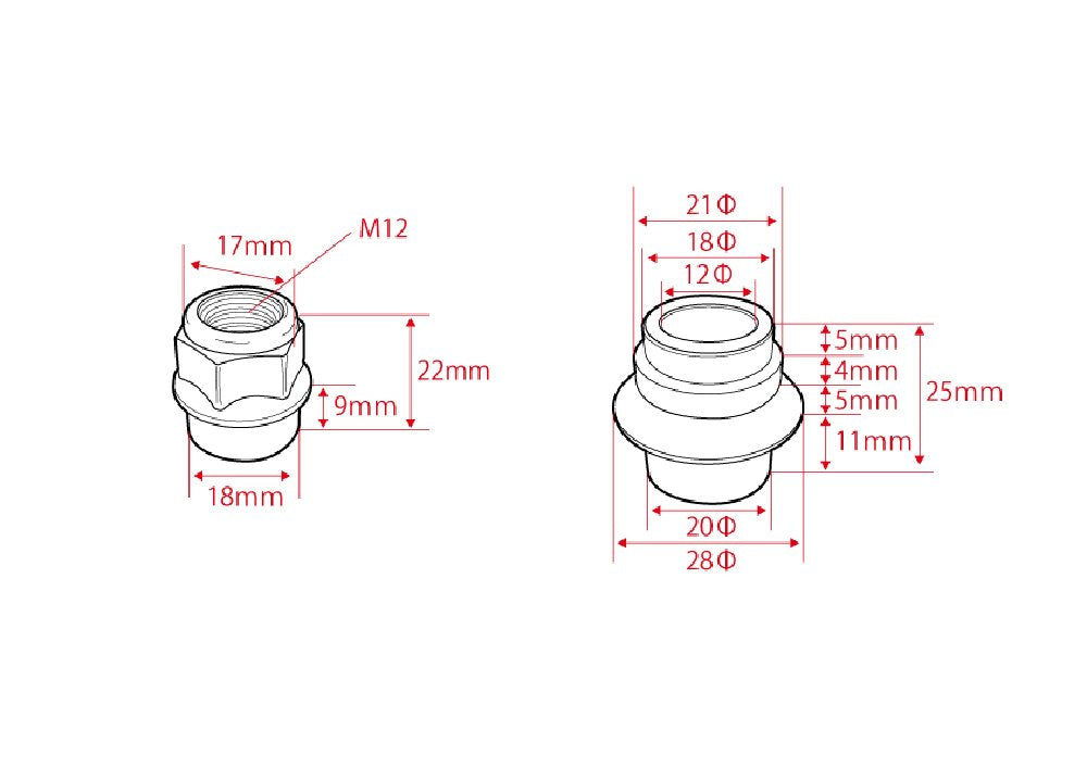 D-MAX Front Pillow Ball Upper Mount Collar & Nut Set (Nissan, SUPER STREET)