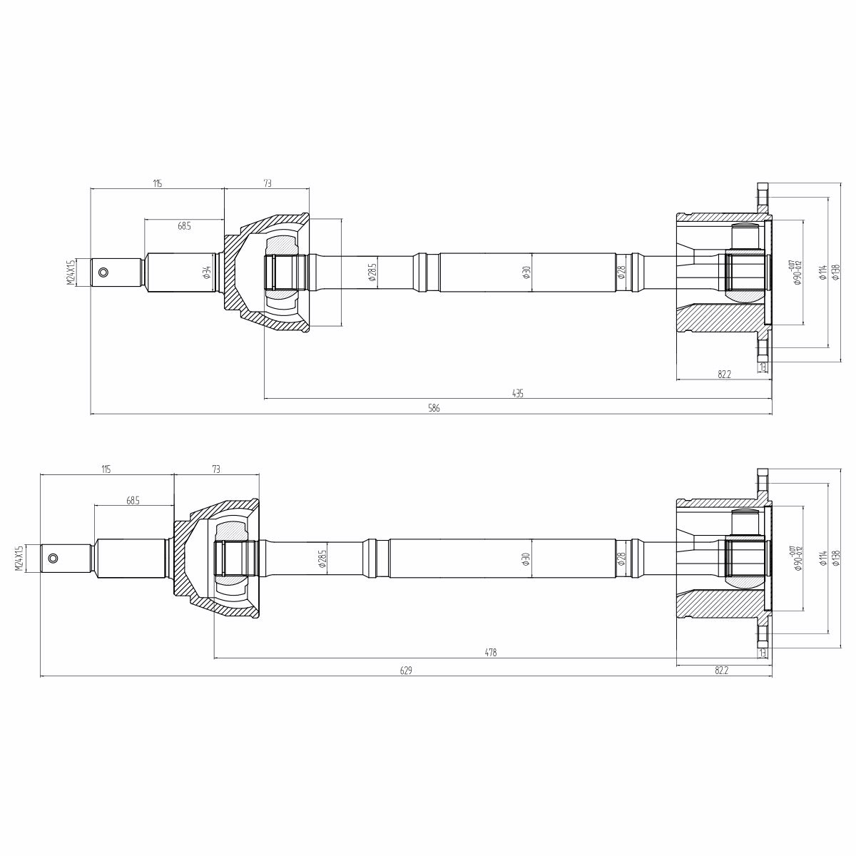 D-MAX Reinforced Driveshaft (GT-R Type)