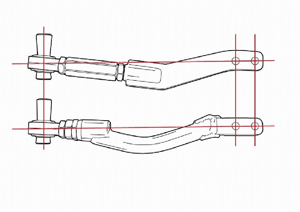 D-MAX D1SPEC Pillow Ball Tension Rod, Offset Type Ver.2