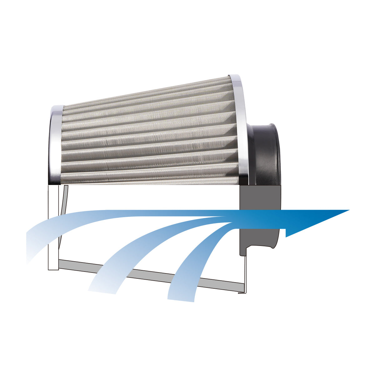 D-MAX MAX POWER Air Filter, All-Stainless (80Ф)