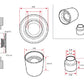 D-MAX D1SPEC Pillow Ball & Collar Set for Rear Knuckle, Single (GT-R)