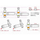 D-MAX D1SPEC Reinforced Tie Rod Type R (SR) + Pillow Ball Tie Rod End Set