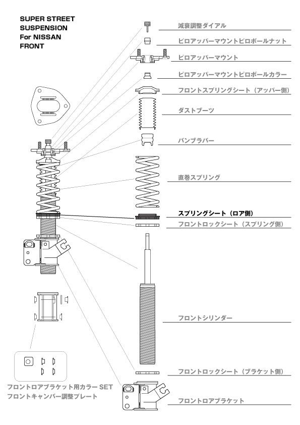 D-MAX Front Spring Seat, Lower (Nissan, SUPER STREET)