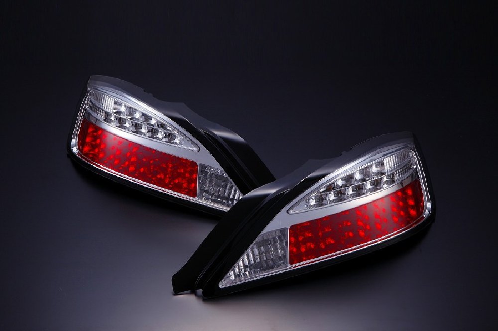D-MAX LED Tail Lights, LED Turn Signal Type, Chrome (S15)