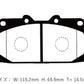 D-MAX Project Mu Collab DRIFTSPEC Brake Pads, Front 4-Pot (Nissan)