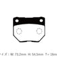 D-MAX Project Mu Collab RACINGSPEC Brake Pads, Rear 2-Pot (Nissan)