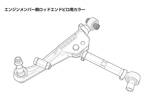 D-MAX Collar for Engine Crossmember Side Rod End Pillow Ball (S14/S15)