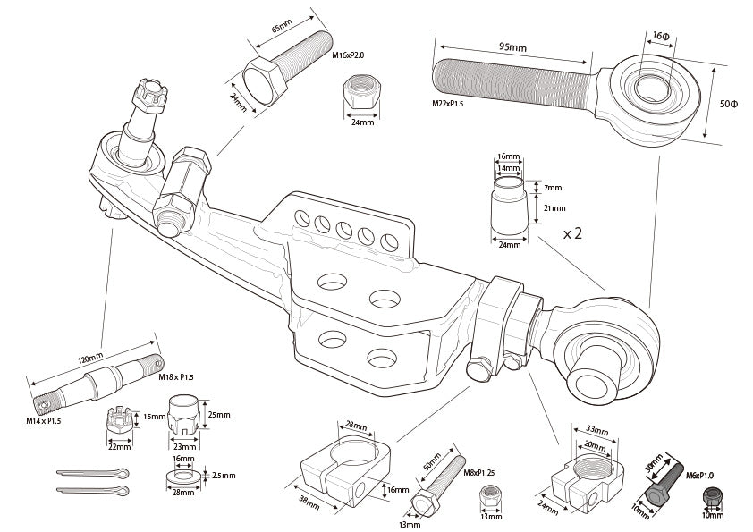 D-MAX Lock Seat Bolt & Nut Set (S14/S15)