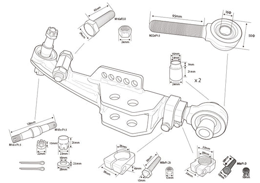 D-MAX Lock Seat Bolt & Nut Set (S14/S15)