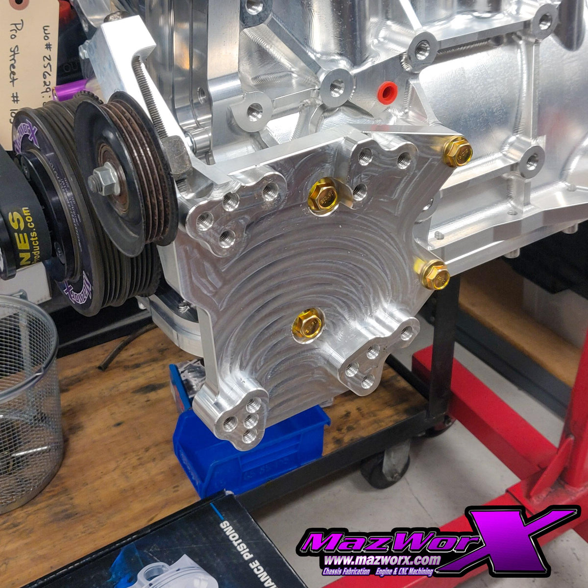 Mazworx SR20 RWD Billet A/C Compressor Bracket Kit