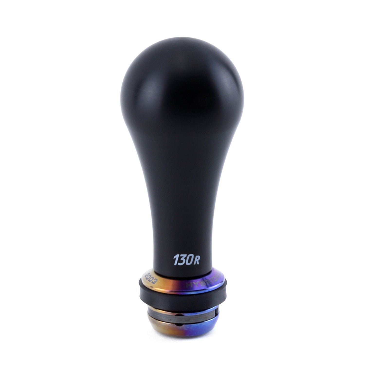Hybrid Racing Shift Knob & Shift Boot Collar Combo Black Delrin 130R / Titanium HYB-BUN-01-69
