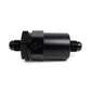 Hybrid Racing Black Inline Fuel Filter -6AN to -6AN (Universal)