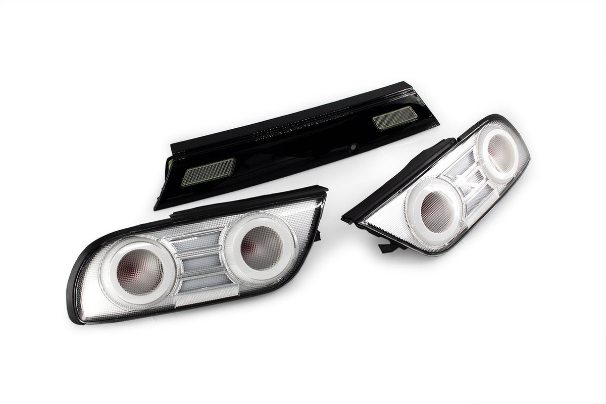 J-Replace - 180SX Type X Style Clear LED Tail Light Set - 240SX S13 89-94 Hatchback (OE-TAIL-180SX-SET-CLEAR)