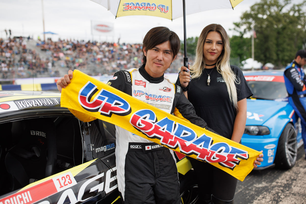 Kazuya Taguchi on the grid at a Formula DRIFT event