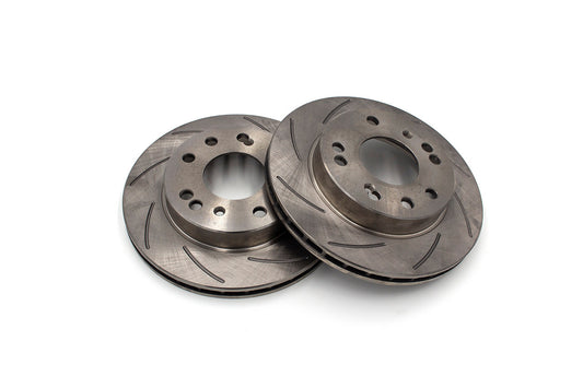 ROFU - Slotted Front Rotors (Pair) - Nissan 240SX S13 / S14 Non-ABS - 4 & 5 Lug