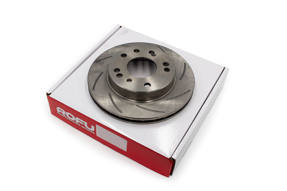 ROFU - Slotted Front Rotors (Pair) - Nissan 240SX S13 / S14 Non-ABS - 4 & 5 Lug