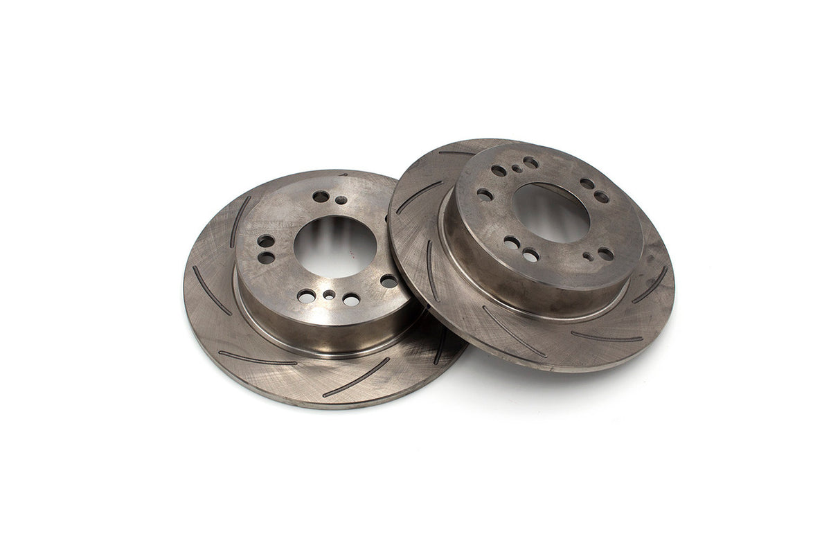 ROFU - Slotted Rear Rotors (Pair) - Nissan 240SX S13 / S14 - 4 & 5 Lug