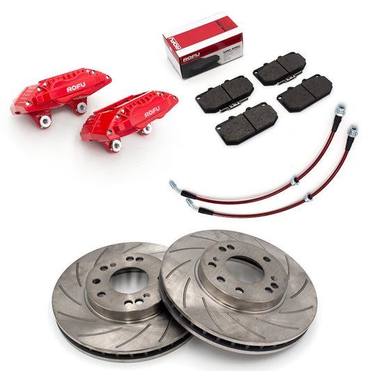 ROFU - Z32 Front Brake Swap Kit (Calipers, Rotors, Pads, Lines) - Nissan 240SX S13 / S14 / S15