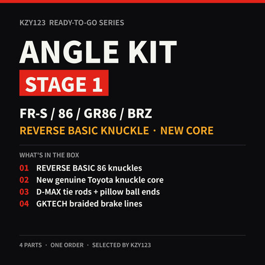 Ready-To-Go Angle Kit Stage 1 – FR-S/86/GR86/BRZ (REVERSE BASIC, New OEM Core)