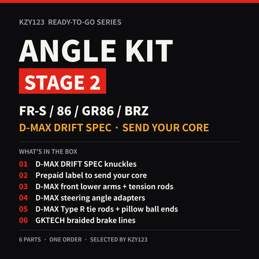 Ready-To-Go Angle Kit Stage 2 – FR-S/86/GR86/BRZ (D-MAX DRIFT SPEC, Send Your Core)