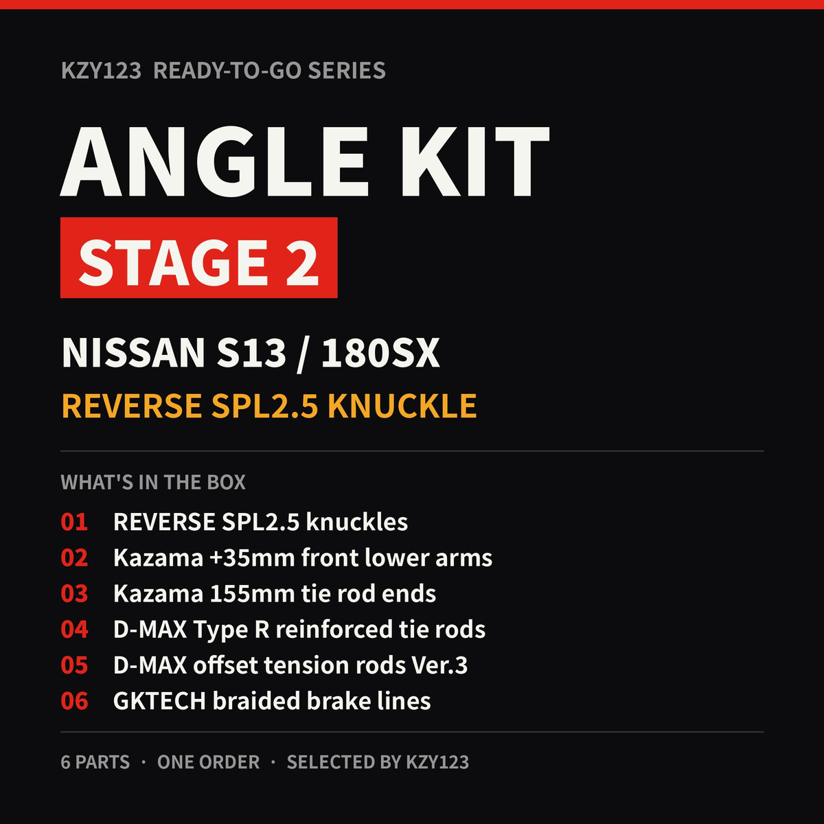 Ready-To-Go Angle Kit Stage 2 – S13 (REVERSE SPL2.5)
