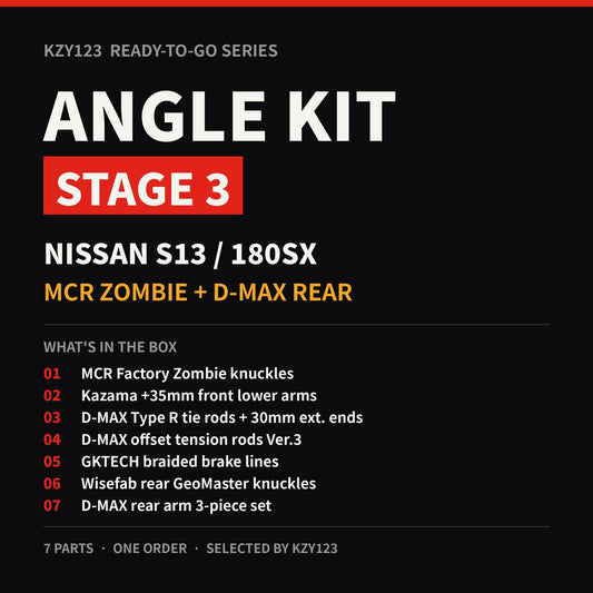 Ready-To-Go Angle Kit Stage 3 – S13 (MCR Zombie + D-MAX Rear)