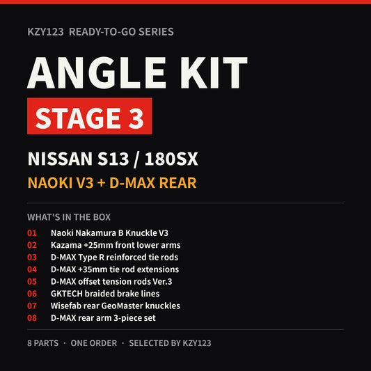 Ready-To-Go Angle Kit Stage 3 – S13 (Naoki V3 + D-MAX Rear)