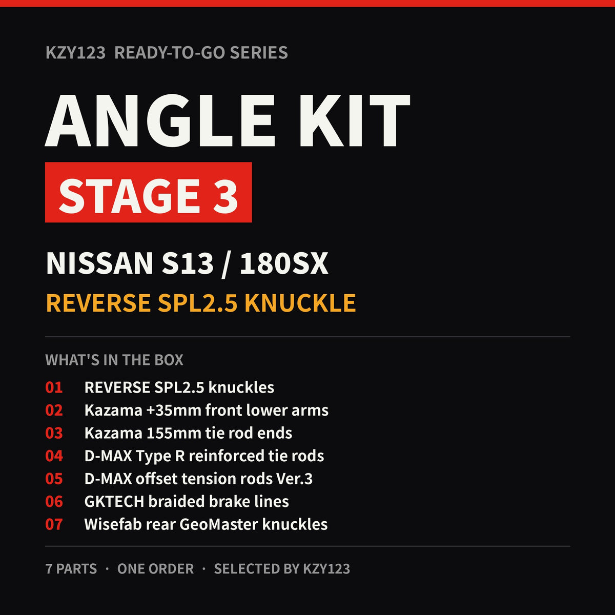Ready-To-Go Angle Kit Stage 3 – S13 (REVERSE SPL2.5)