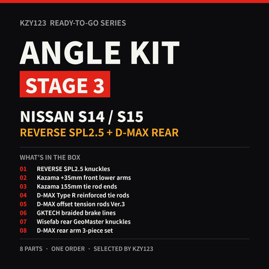 Ready-To-Go Angle Kit Stage 3 – S14/S15 (REVERSE SPL2.5 + D-MAX Rear)