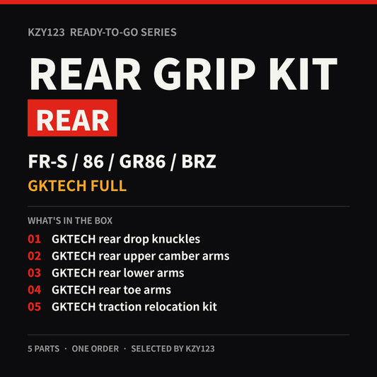 Ready-To-Go Rear Grip Kit – FR-S/86/GR86/BRZ (GKTECH Full)