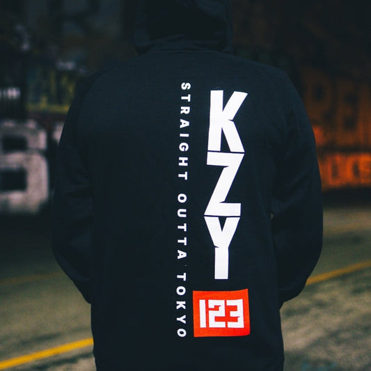 "KZY123" Heavyweight sweatshirt - BLACK